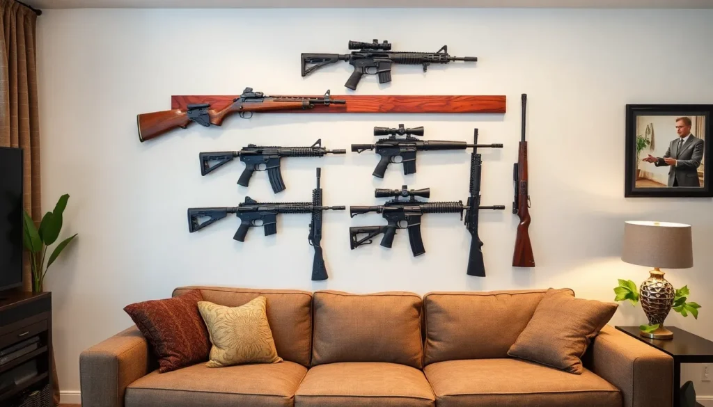 diy gun wall mount
